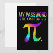 Wachtwoord Pi Wiskunde leraar wiskunde Wiskunde st Bedankkaart (Voorkant / Achterkant)