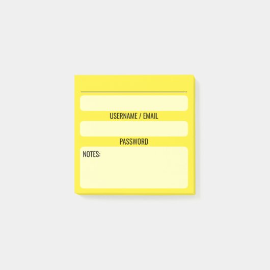 Wachtwoord Post-It Notities (Geel) Post-it® Notes (Voorkant)