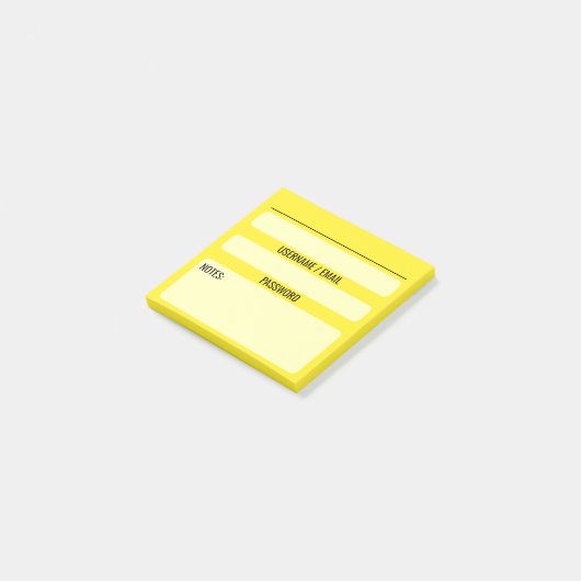 Wachtwoord Post-It Notities (Geel) Post-it® Notes (Schuin)
