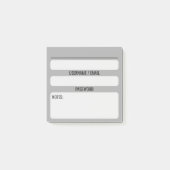 Wachtwoord Post-It Notities (Grijs) Post-it® Notes (Voorkant)