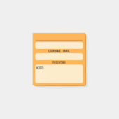 Wachtwoord Post-It-notities voor websites (oranje) Post-it® Notes (Voorkant)