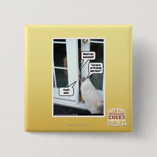 Wachtwoord Vierkante Button 5,1 Cm (Voorkant)