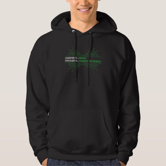 Wachtwoord voor beheerder Gezegde computerhardware Hoodie (Voorkant)