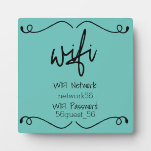 Wachtwoord voor bezoeker WIFI-informatie Fotoplaat