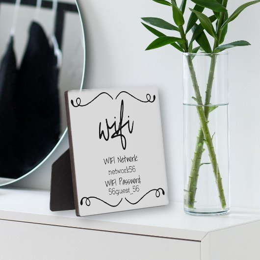 Wachtwoord voor bezoeker WIFI-informatie Fotoplaat