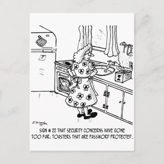 Wachtwoord voor broodrooster briefkaart (Voorkant)