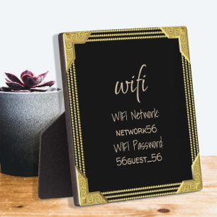 Wachtwoord voor Gastbezoeker WIFI-informatie Wacht Fotoplaat