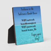 Wachtwoord voor Vacation Beach Home WIFI-informati Fotoplaat (Voorkant)