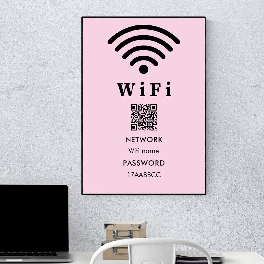 Wachtwoord voor Wi-Fi QR-code | Scannen naar verbi Poster