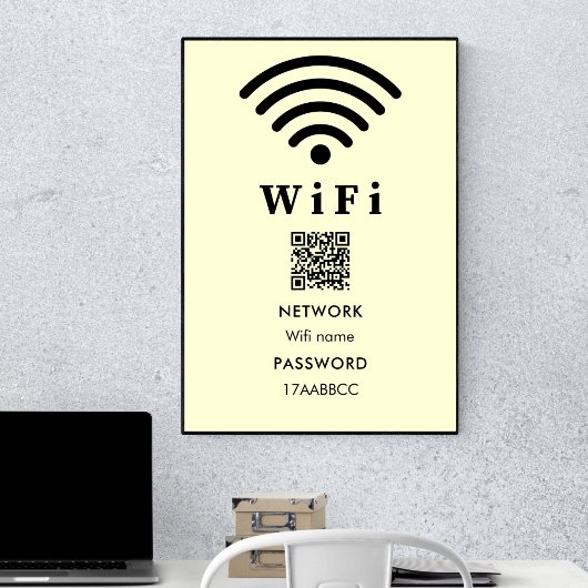 Wachtwoord voor Wi-Fi QR-code | Scannen naar verbi Poster