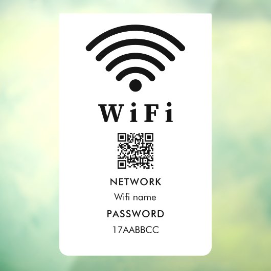 Wachtwoord voor Wi-Fi QR-code | Scannen naar verbi Raamsticker (Vel 3)