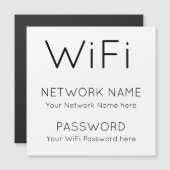 Wachtwoord voor WiFi-informatienetwerk zwart, wit (Voorkant / Achterkant)