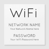 Wachtwoord voor WiFi-informatienetwerk zwart, wit (Voorkant)