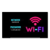 Wachtwoord voor WiFi-netwerk Magnetisch Visitekaartje (Voorkant)