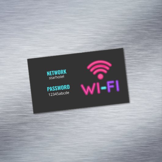 Wachtwoord voor WiFi-netwerk Magnetisch Visitekaartje (Voorbeeld)