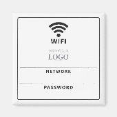 Wachtwoord voor WiFi-netwerk QR-code Modern Busine Magneet (Voorkant)