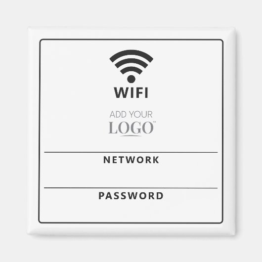 Wachtwoord voor WiFi-netwerk QR-code Modern Busine Magneet (Voorkant)