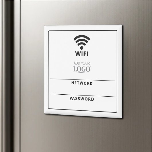 Wachtwoord voor WiFi-netwerk QR-code Modern Busine Magneet
