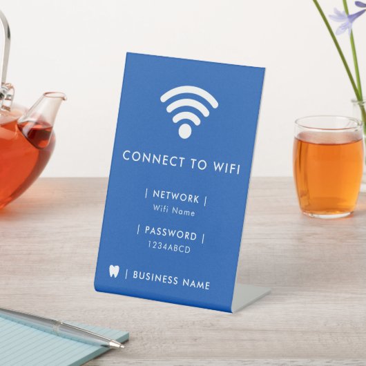 Wachtwoord voor WiFi-netwerk Reclamebord Met Voetstuk (Insitu)