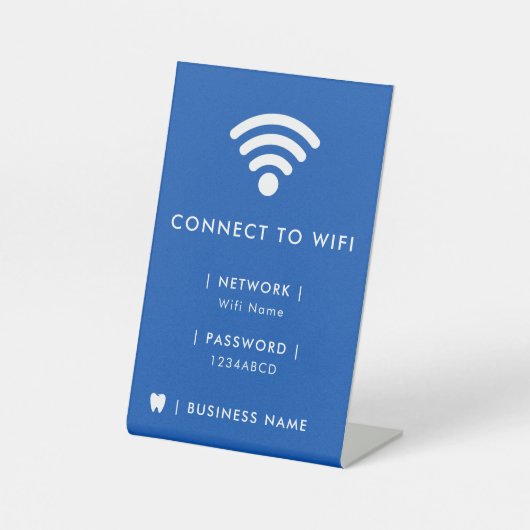 Wachtwoord voor WiFi-netwerk Reclamebord Met Voetstuk (Voorkant)