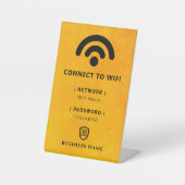 Wachtwoord voor WiFi-netwerk Reclamebord Met Voetstuk (Voorkant)