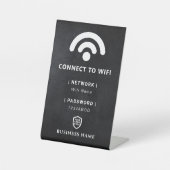 Wachtwoord voor WiFi-netwerk Reclamebord Met Voetstuk (Voorkant)