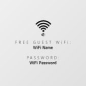 Wachtwoord voor WiFi-netwerk van gast Raamsticker (Vel)