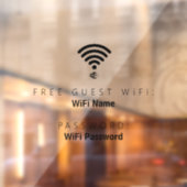 Wachtwoord voor WiFi-netwerk van gast Raamsticker (Vel 2)