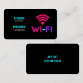 Wachtwoord voor WiFi-netwerk Visitekaartje (Voorkant / Achterkant)