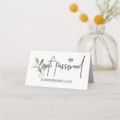 Wachtwoord voor WiFi Waterverf - Bladwijzer Plaatskaartje (Achterkant)