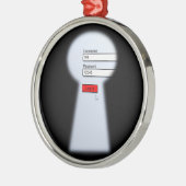 Wachtwoordbeveiliging Metalen Ornament (Links)