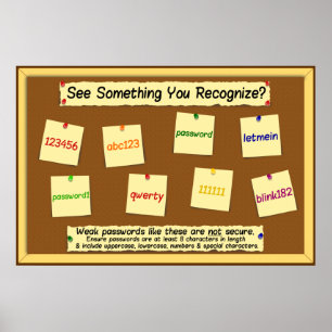 Wachtwoorden Poster voor informatiebeveiliging