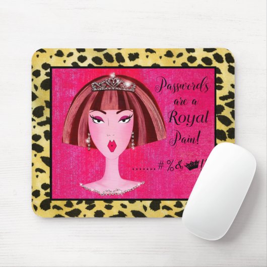 Wachtwoorden zijn een "Royal Pain"! Muismat (Met muis)