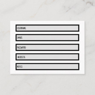 Wachtwoordgroep Visitekaartje