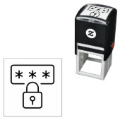 Wachtwoordvergrendelingspictogram Zelfinktende Stempel (In situ)