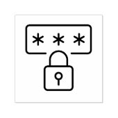 Wachtwoordvergrendelingspictogram Zelfinktende Stempel (Design)
