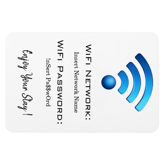 wachtwoordwifi-gegevens magneet (Horizontaal)