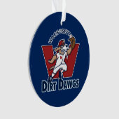 Wachusett Dirt Dawgs Collegiate Baseball Team Logo Ornament (voorkant)