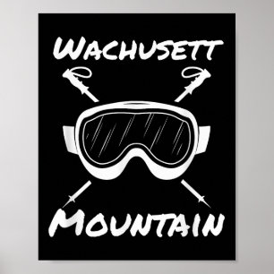 Wachusett Mountain Machusetts Skiër Skiën Skier Ga Poster
