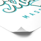 Wachusett Mountain Massachusetts ski logo Foto Afdruk (Hoek)