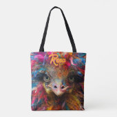 Wackadoodle Eco-vriendelijke levendige kleuren Tote Bag (Achterkant)