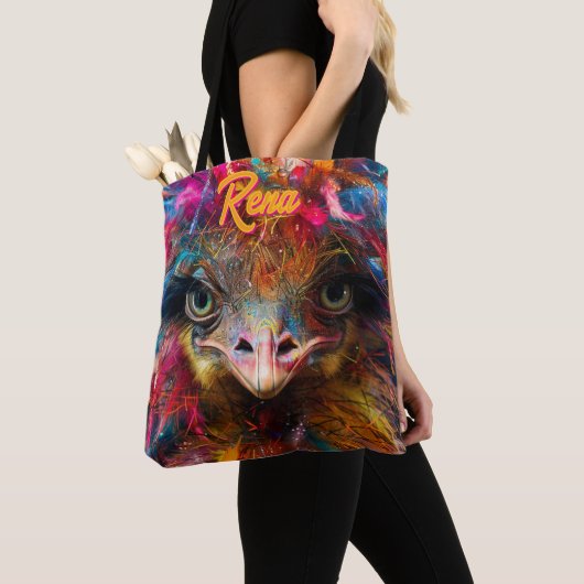 Wackadoodle Eco-vriendelijke levendige kleuren Tote Bag (Dichtbij)