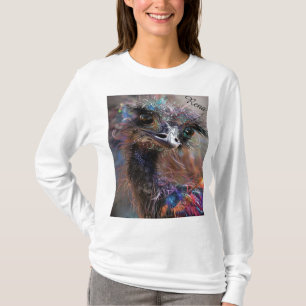 Wackadoodle Struisvogel Persoonlijk Achter T-shirt