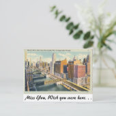 Wacker Drive, Chicago, Illinois Briefkaart (Staand voorkant)