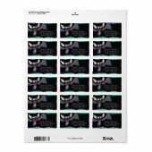 Wacky Bat Halloween Retouradreslabel Etiket (Full Sheet)