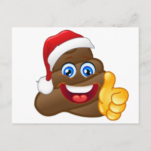 Wacky Brilliant Santa Poop Emoji Feestdagenkaart