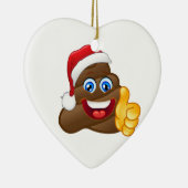 Wacky Brilliant Santa Poop Emoji Keramisch Ornament (Rechts)