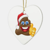 Wacky Brilliant Santa Poop Emoji Keramisch Ornament (Links)