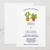 Wacky cactus paar grappige bruiloft kaart (Voorkant / Achterkant)