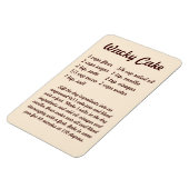 Wacky Cake Recipe Fridge Magnet Magneet (Linkerzijde)